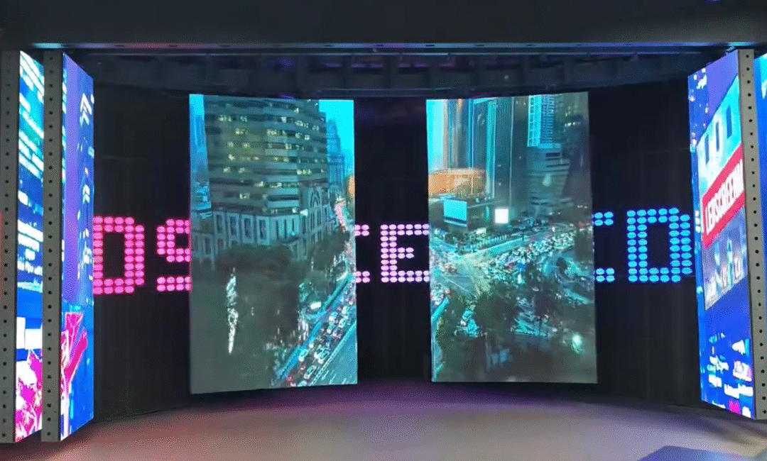 Kinetisches Bewegliches LED Screen Projekt